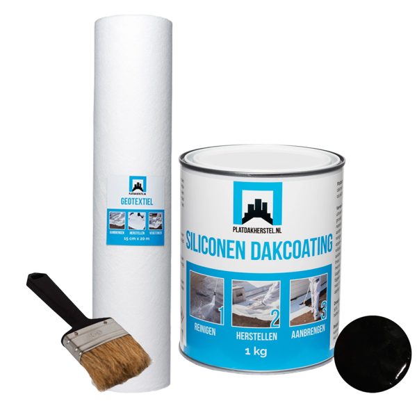 Platdakherstel dakreparatieset silicone dakcoating